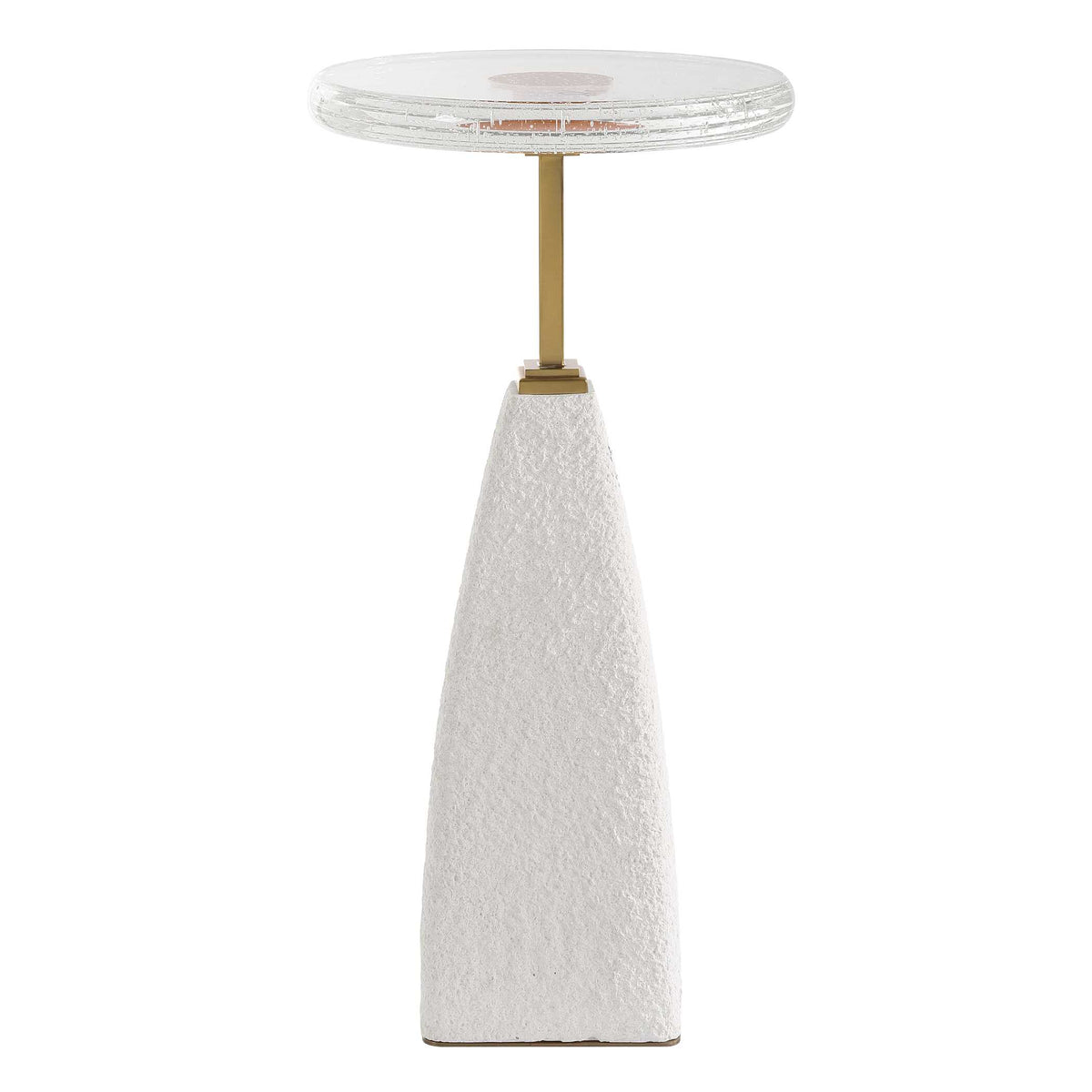 Sora White Glass Drink Table - Ornate Home