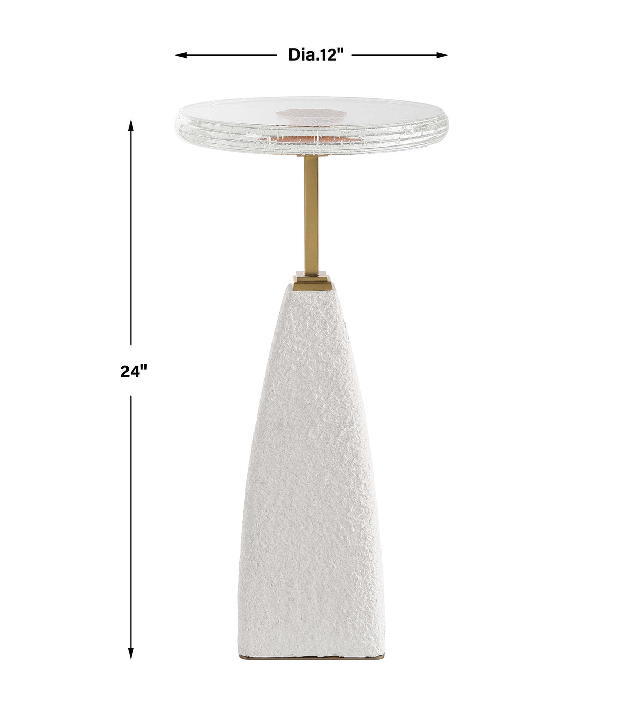 Sora White Glass Drink Table - Ornate Home