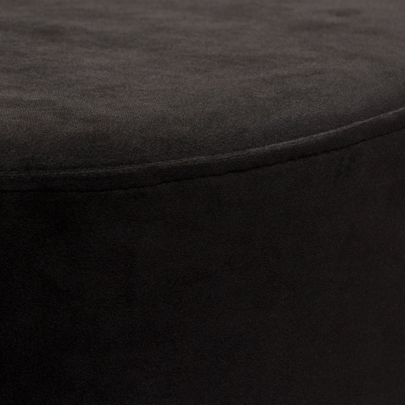 Sorbet Black Round Accent Ottoman - Ornate Home