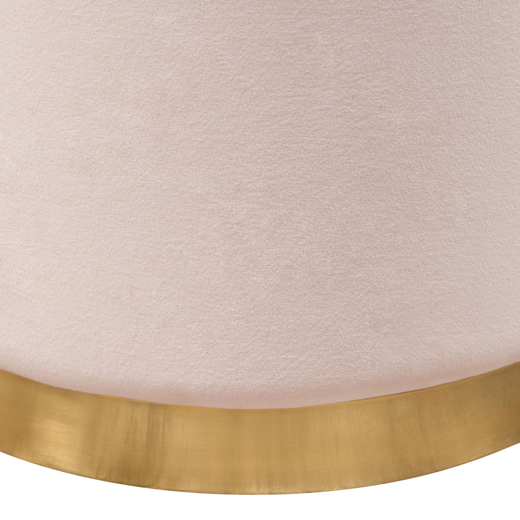 Sorbet Blush Pink Round Accent Ottoman - Ornate Home