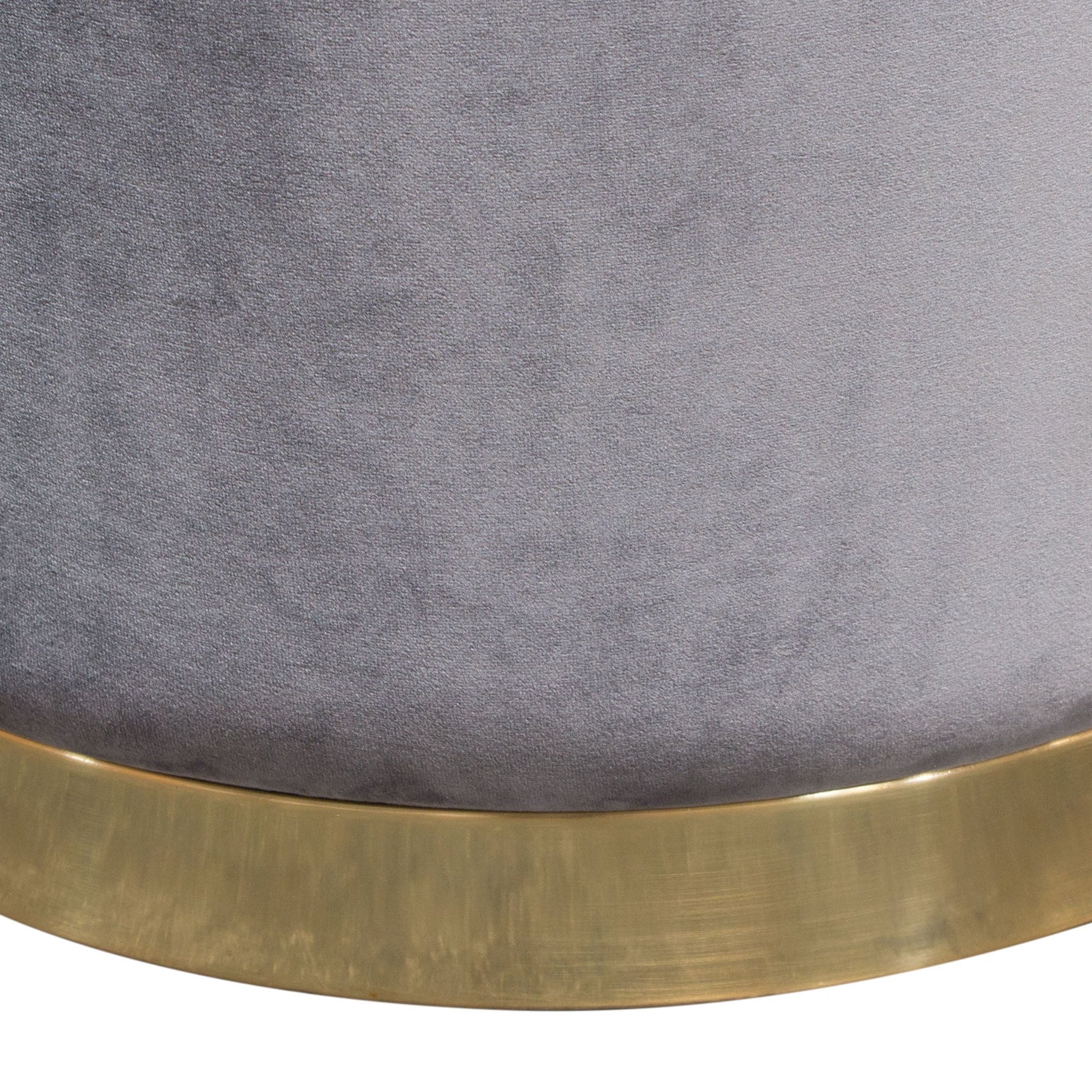 Sorbet Grey Round Accent Ottoman - Ornate Home