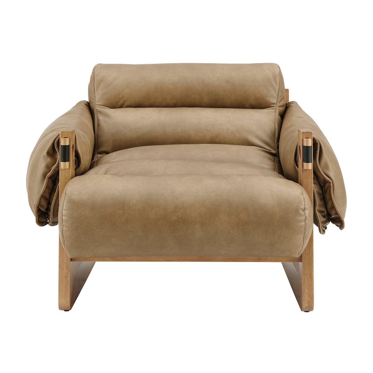 Sorelle Toast Vegan Leather Sling Lounge Chair - Ornate Home