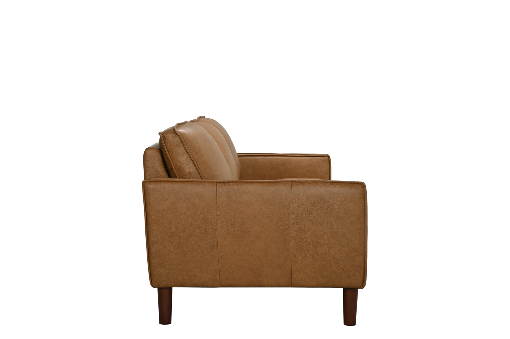 Soria Saddle Brown Top-Grain Leather Loveseat - Ornate Home