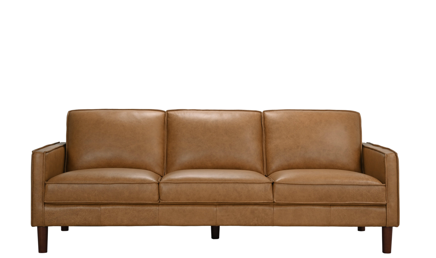 Soria Saddle Brown Top-Grain Leather Sofa - Ornate Home