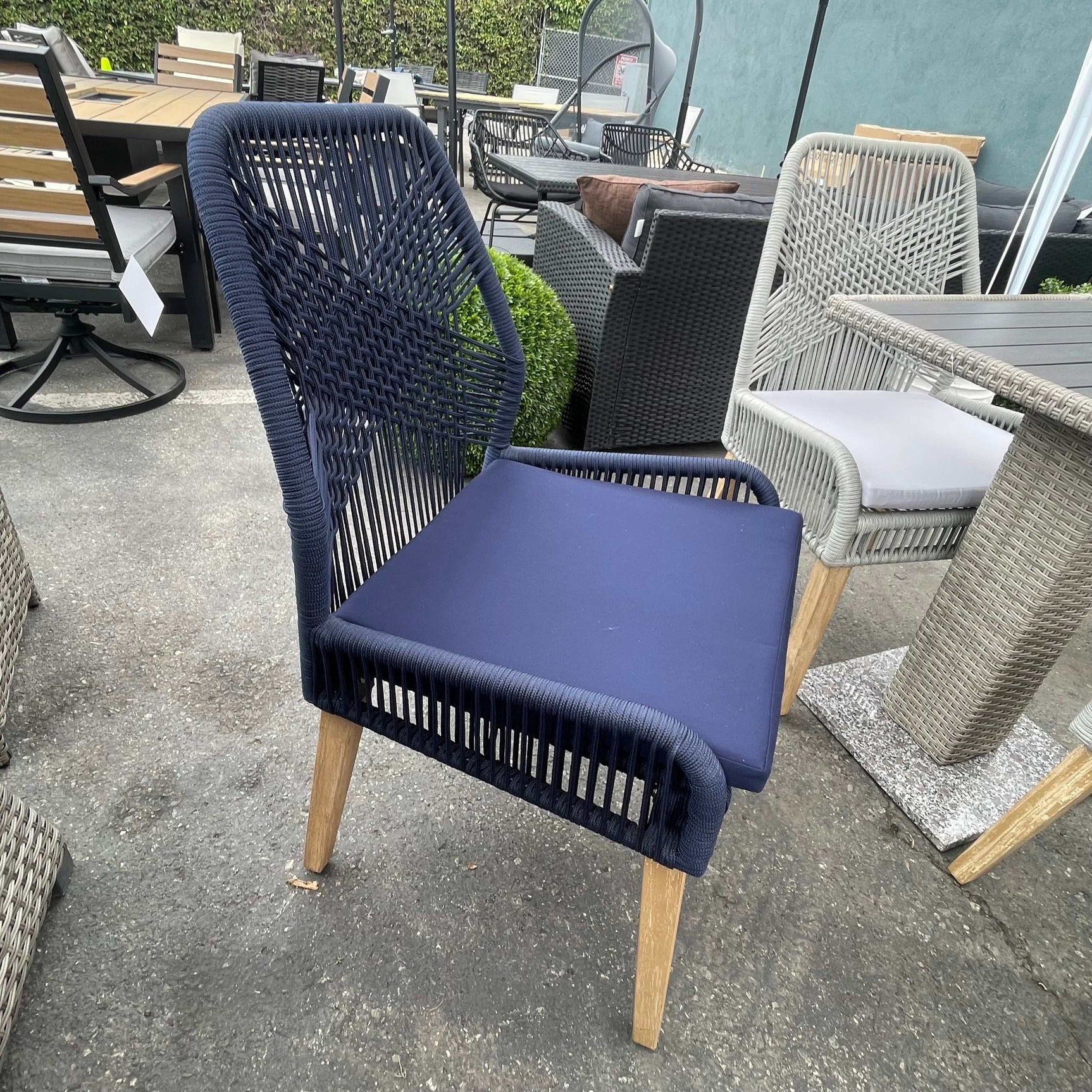Sorrel Woven Back Outdoor Dining Chairs (Set of 2) - Ornate Home