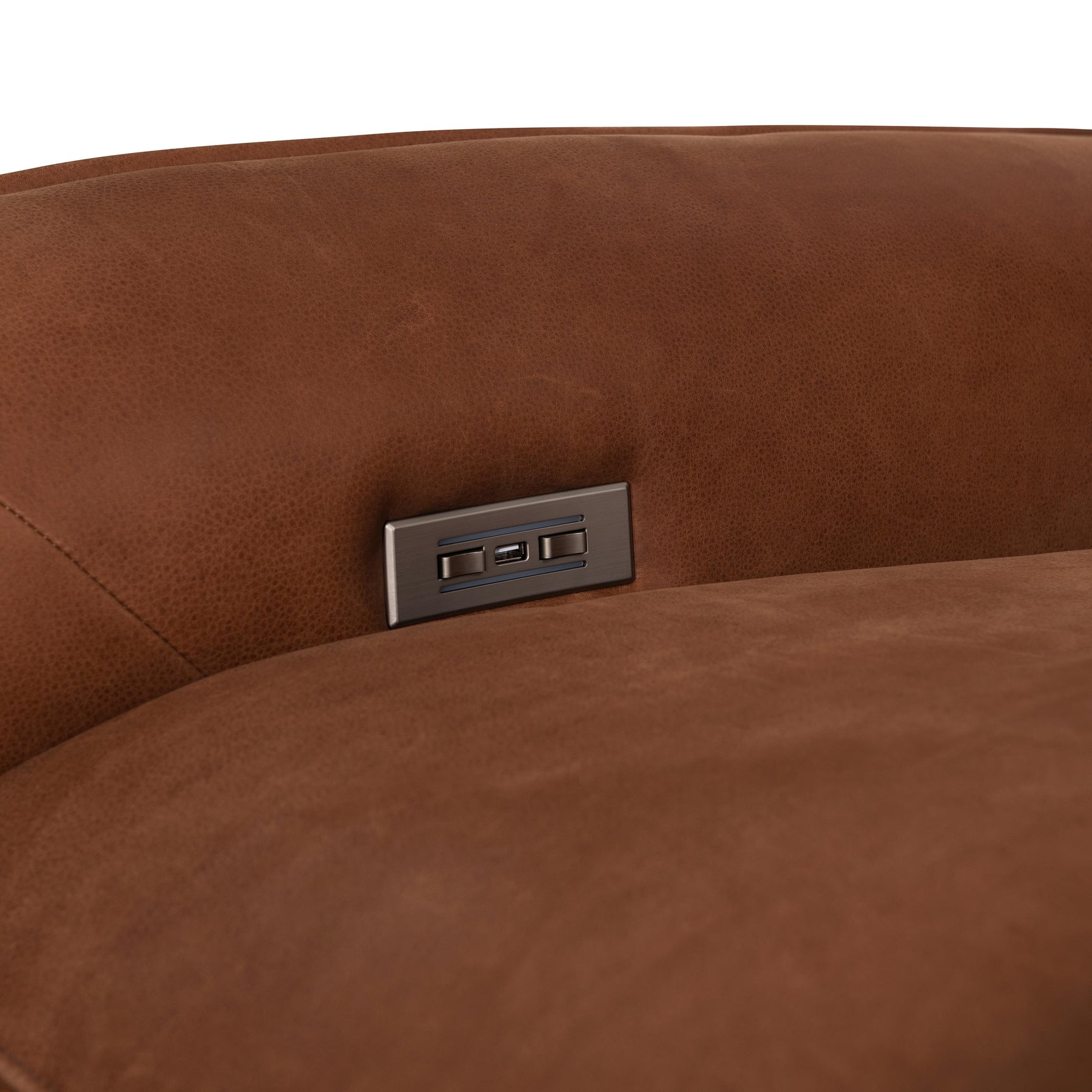 Sorrento Brown Leather Power Motion Chair - Ornate Home