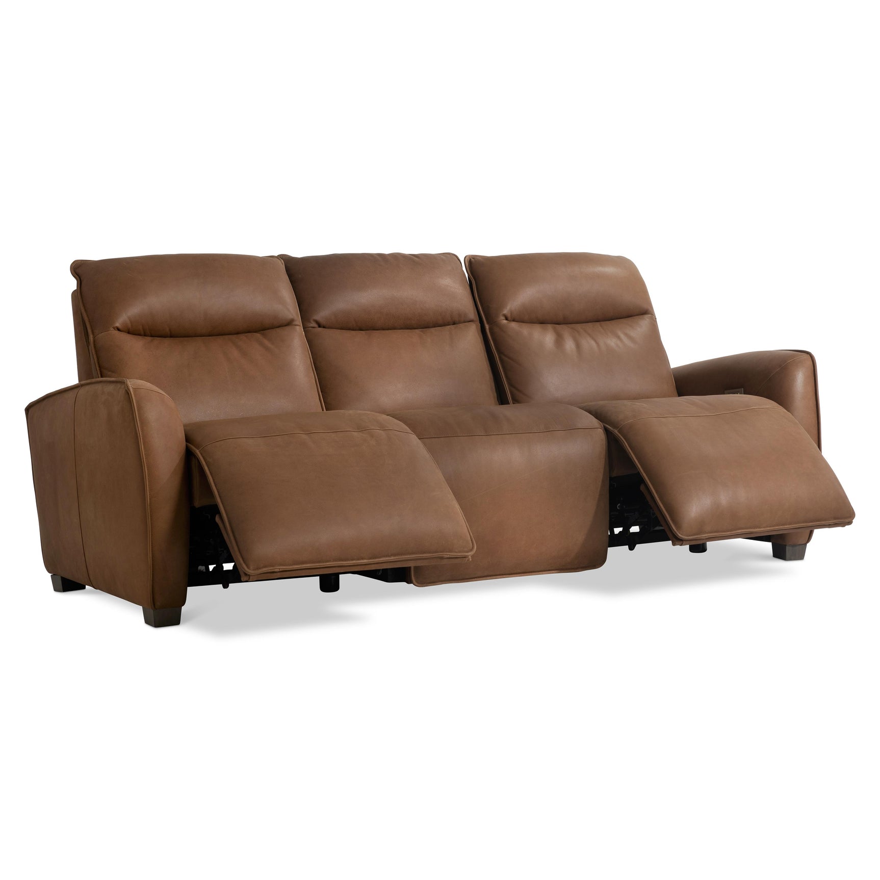 Sorrento Brown Leather Power Motion Sofa - Ornate Home