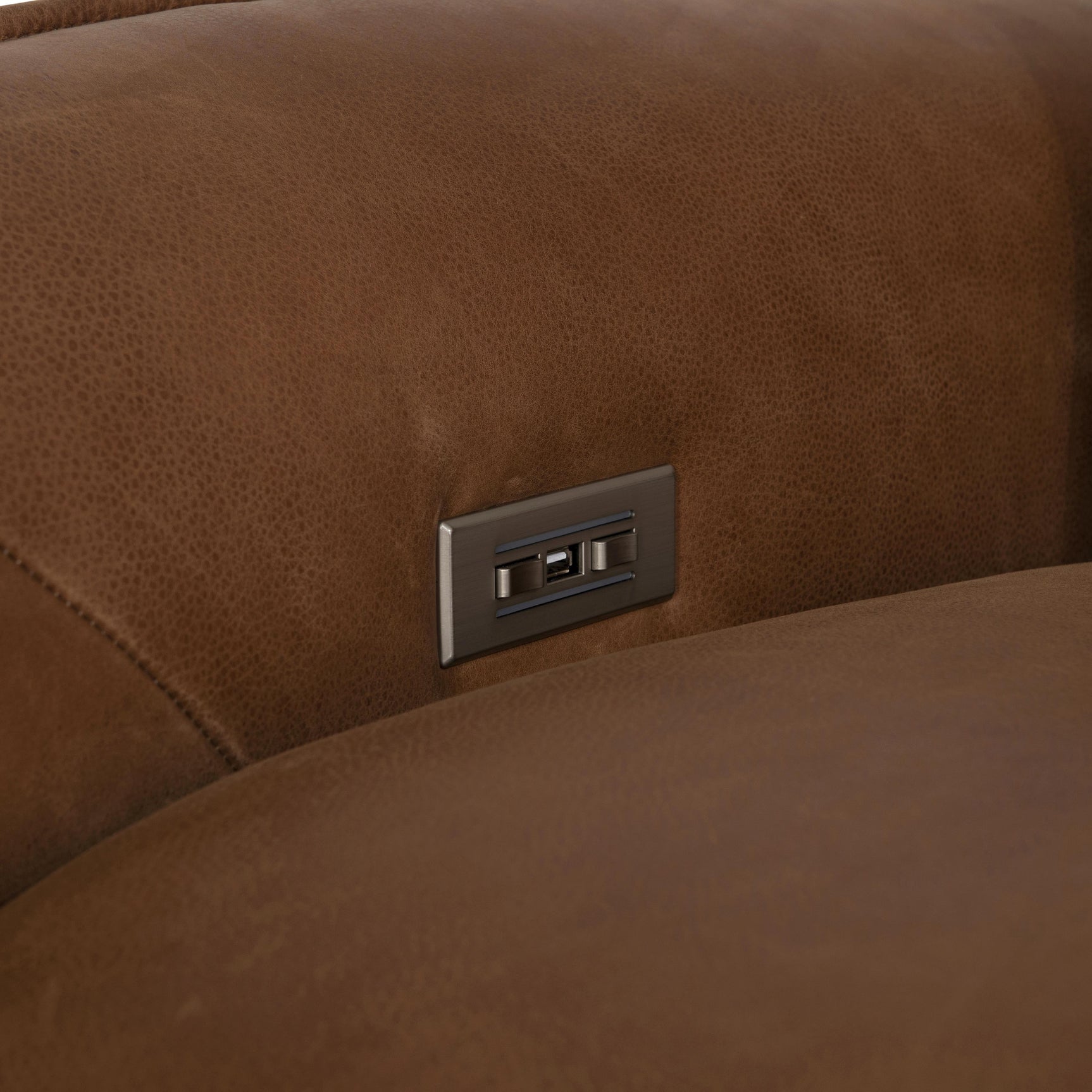 Sorrento Brown Leather Power Motion Sofa - Ornate Home