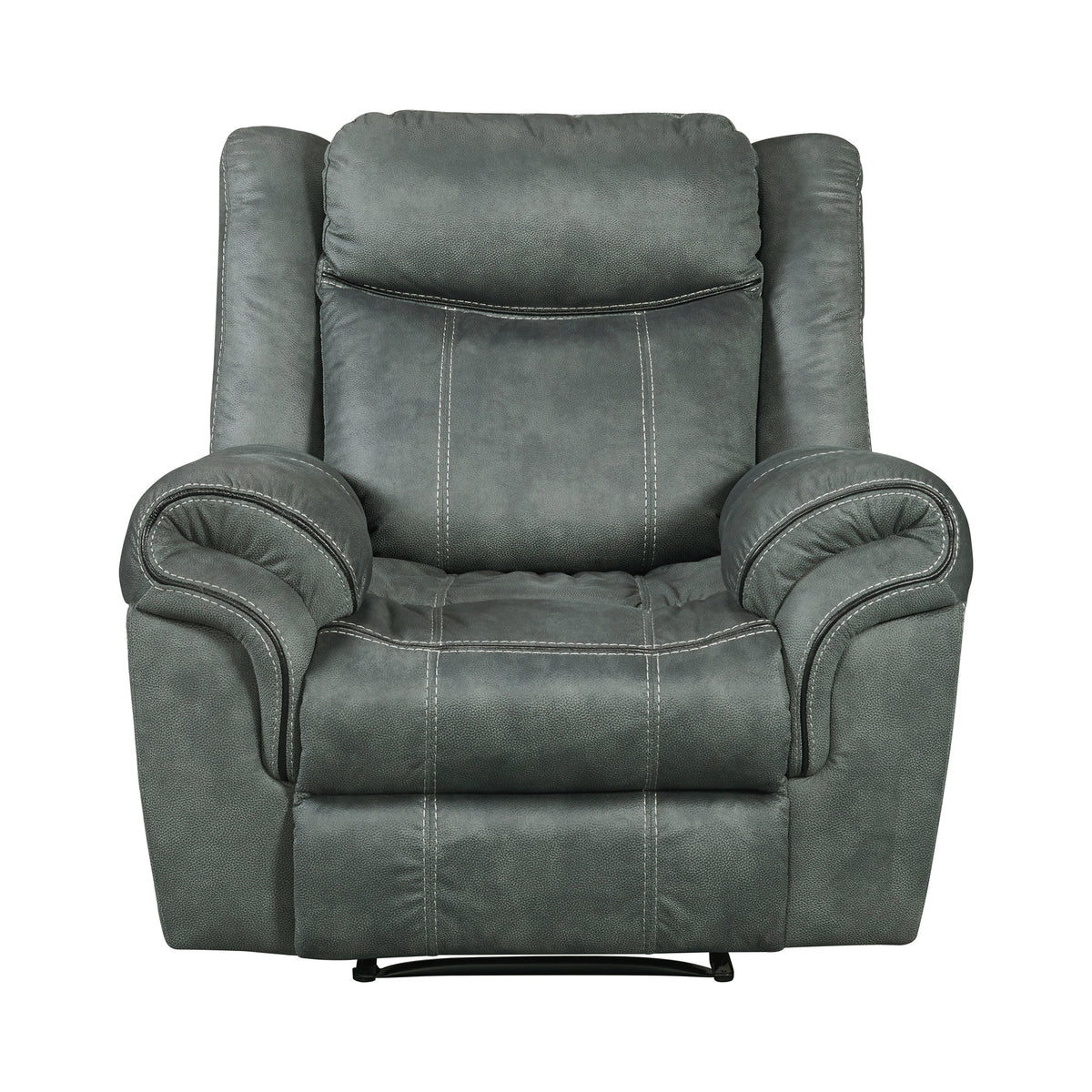 Sorrento Charcoal Glider Recliner - Ornate Home
