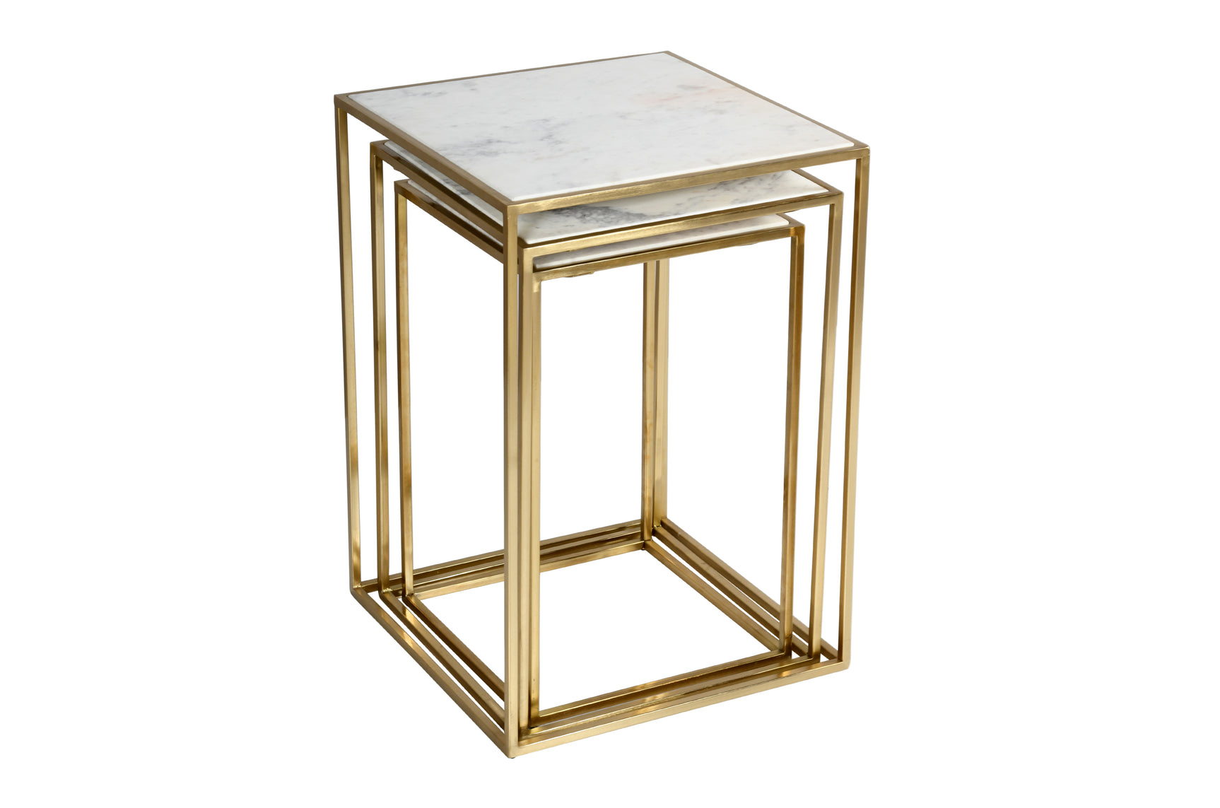 Sorrento White Nesting Table (Set of 3) - Ornate Home