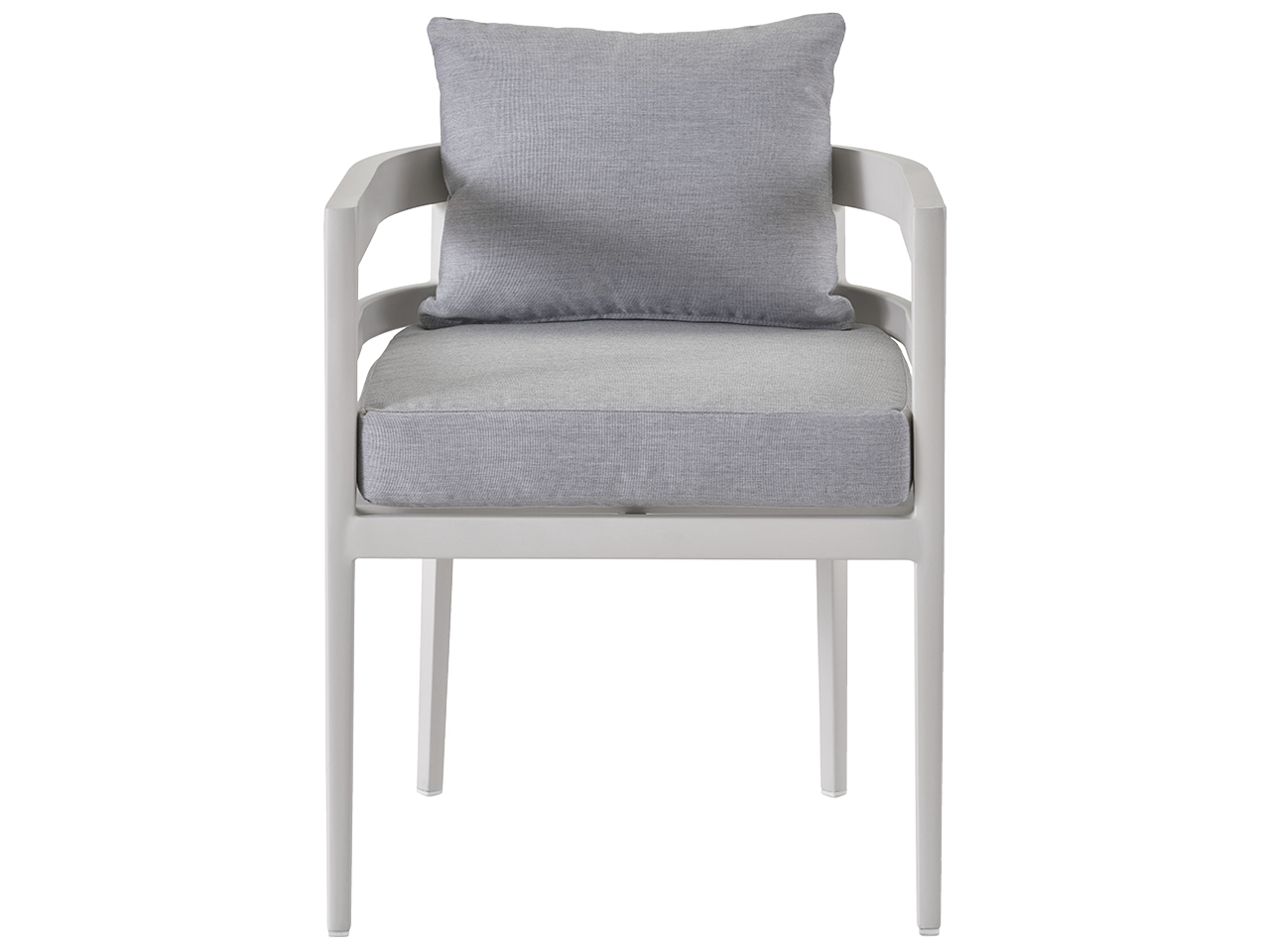 Sout Beach Canvas Granite/Chalk Aluminum Dining Chair - Ornate Home
