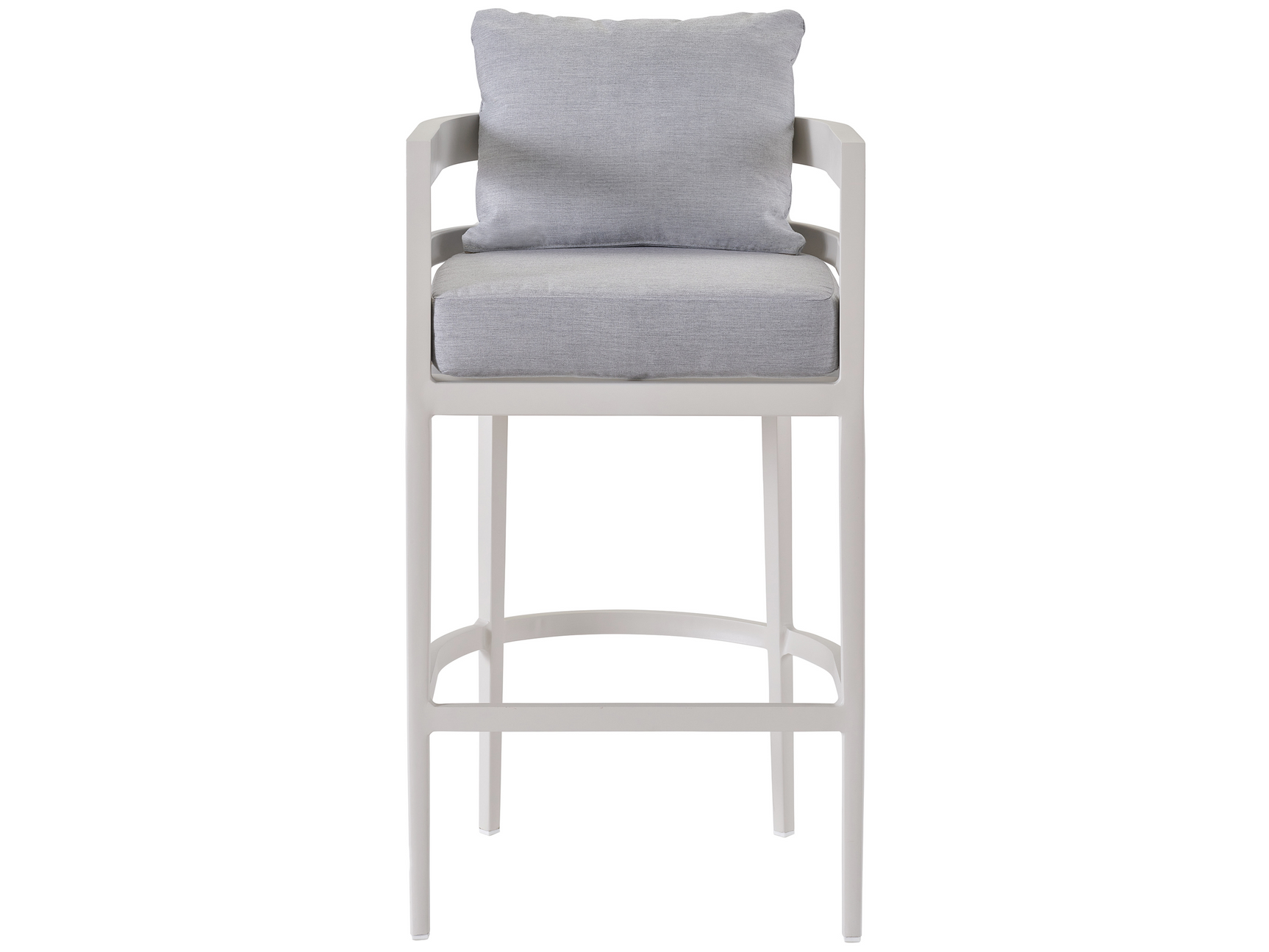 South Beach Canvas Granite/Chalk Aluminum Bar Chair - Ornate Home