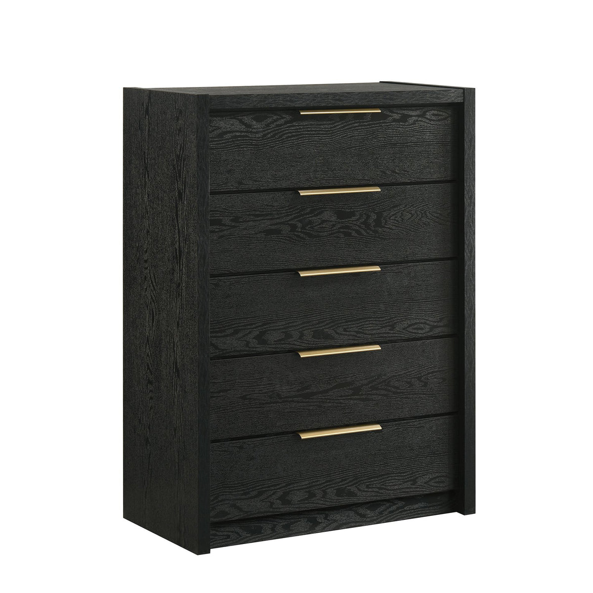 South Bend Black 5-Piece Queen Bedroom Set - Ornate Home