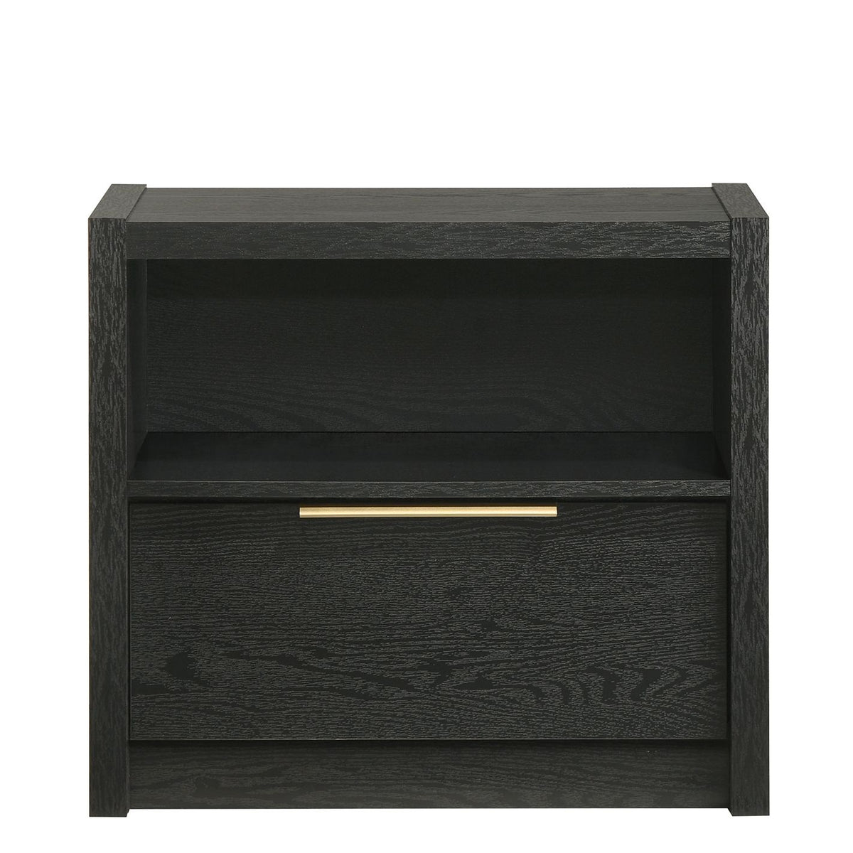 South Bend Black Nightstand with USB - Ornate Home