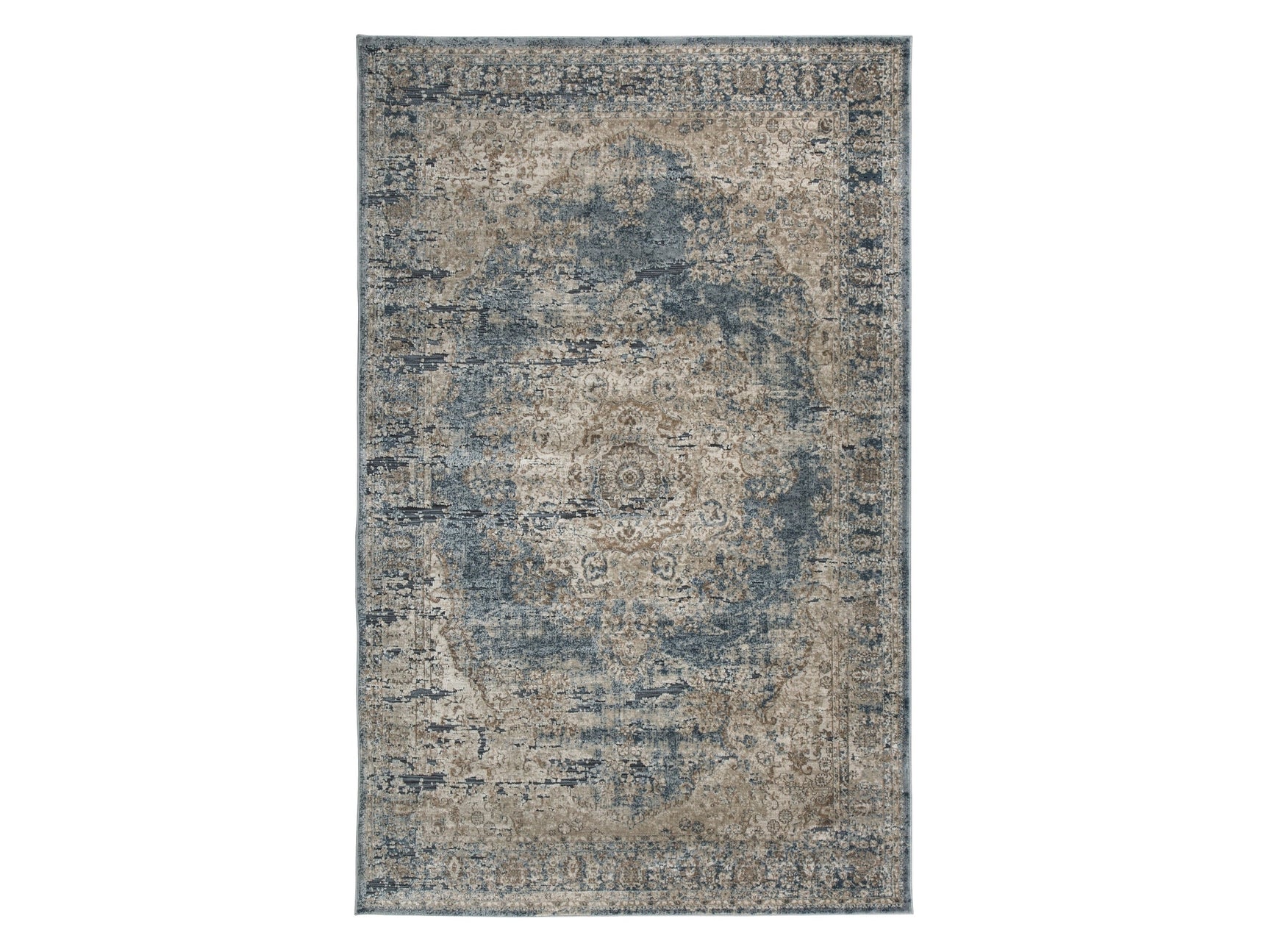 South Blue/Beige 5' x 7' Rug (Online Special Price) - Ornate Home