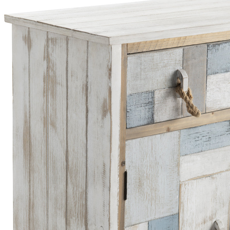 South Shore White/Blue Cabinet - Ornate Home