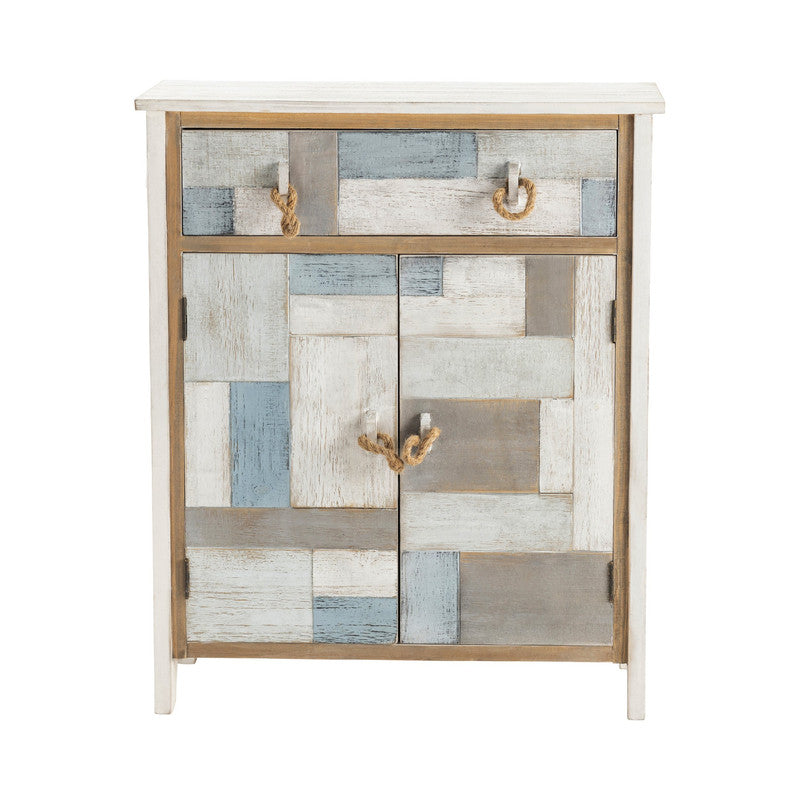 South Shore White/Blue Cabinet - Ornate Home