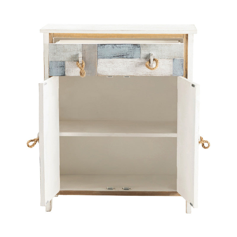 South Shore White/Blue Cabinet - Ornate Home