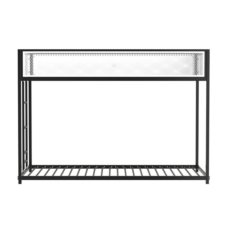 Southall Matte Black/Matte White Twin/Twin Metal Bunk Bed - Ornate Home