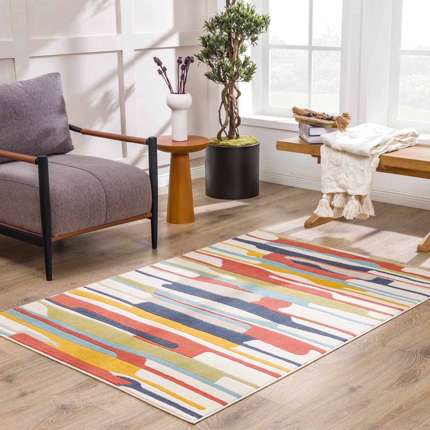 Southfields Colorful Modern Area Carpet - Ornate Home