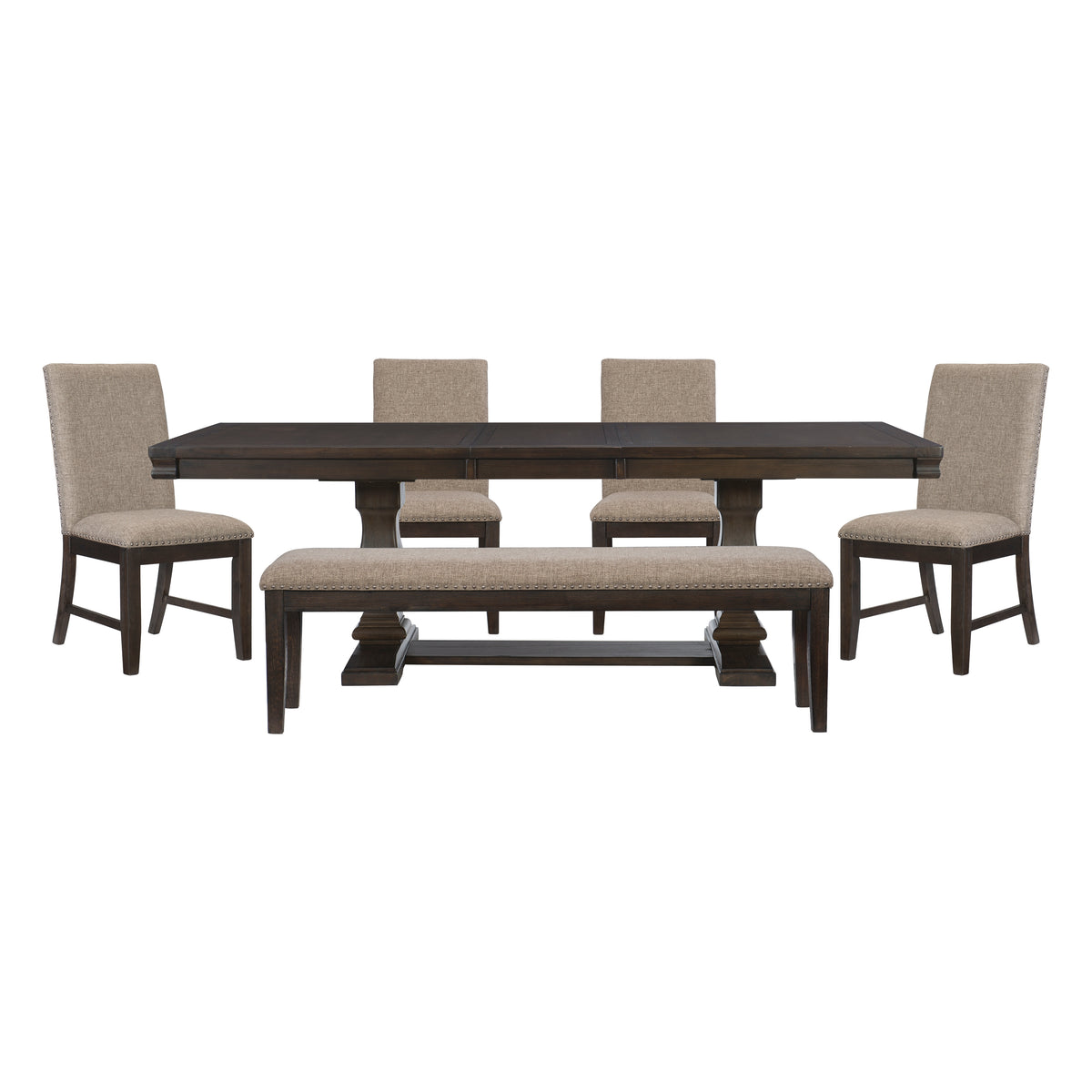 Southlake Gray 6pc Dining Set - Ornate Home