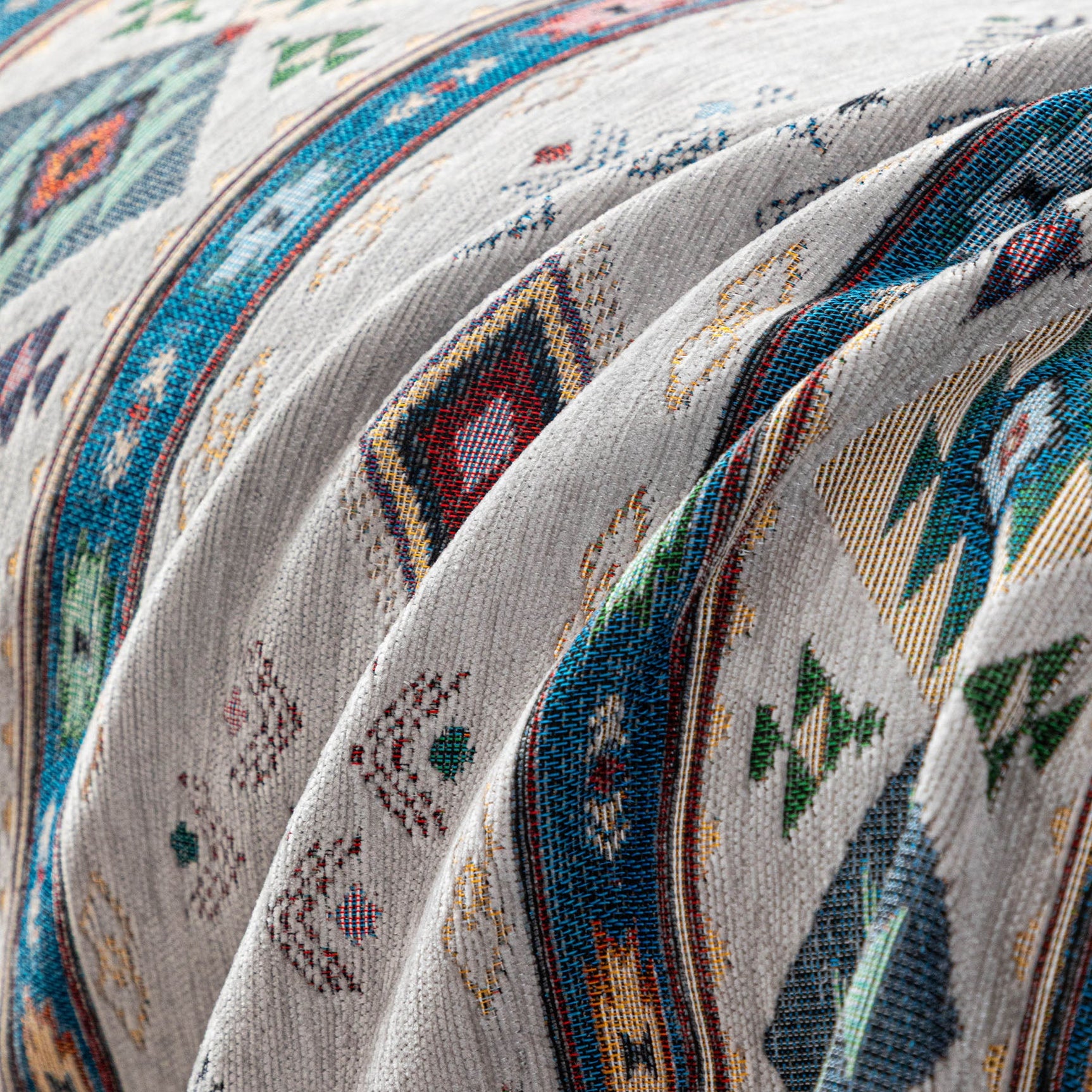 Southwestern Boho Woven Tribal Sofa Cover Blanket, Rustic Farmhouse Couch Throw Cover - Ornate Home