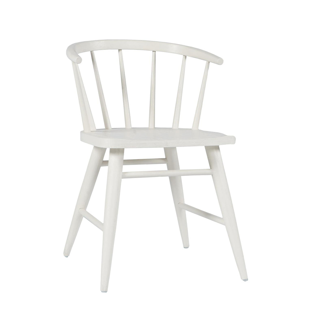 Spader Washed/White Dining Table w/ 4 Fitz Chairs - Ornate Home
