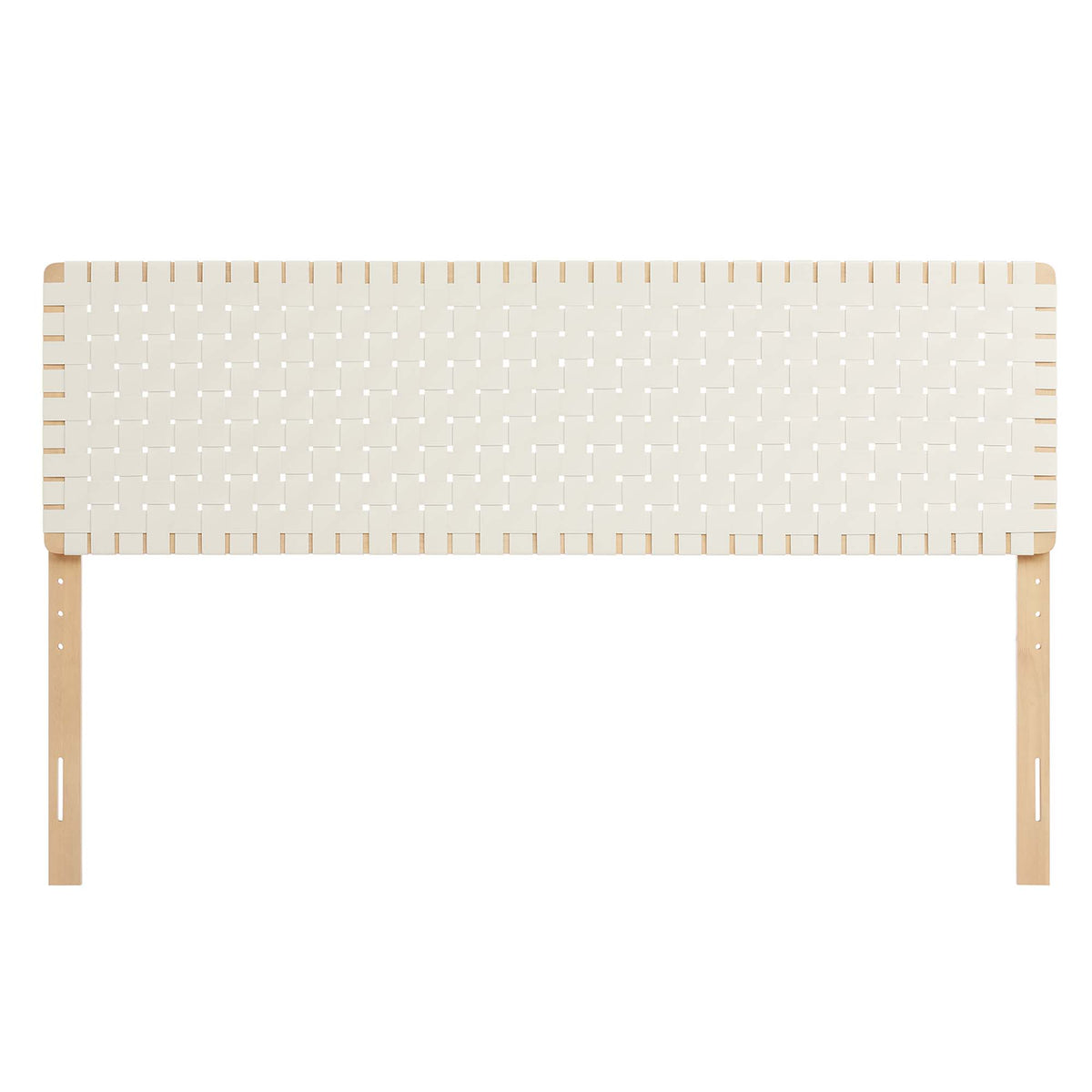 Sparta Natural/Beige Weave Vegan Leather King Headboard - Ornate Home