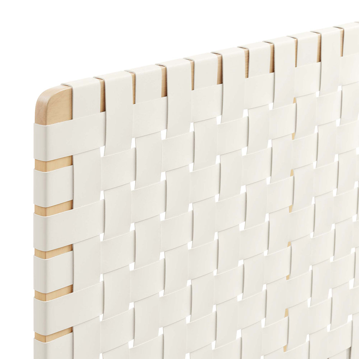 Sparta Natural/Beige Weave Vegan Leather King Headboard - Ornate Home