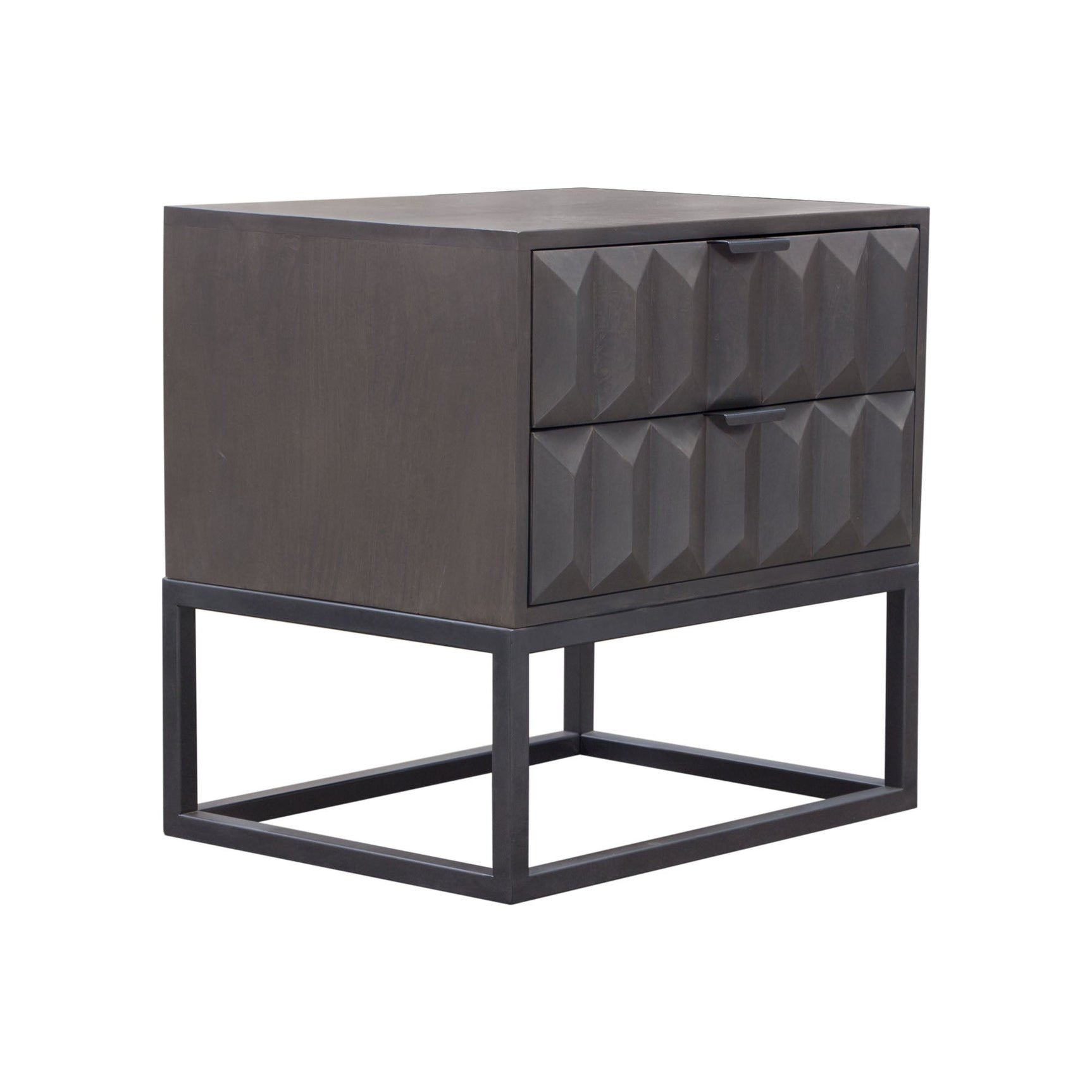 Spectrum Smoke Grey 2-Drawer Accent Table - Ornate Home