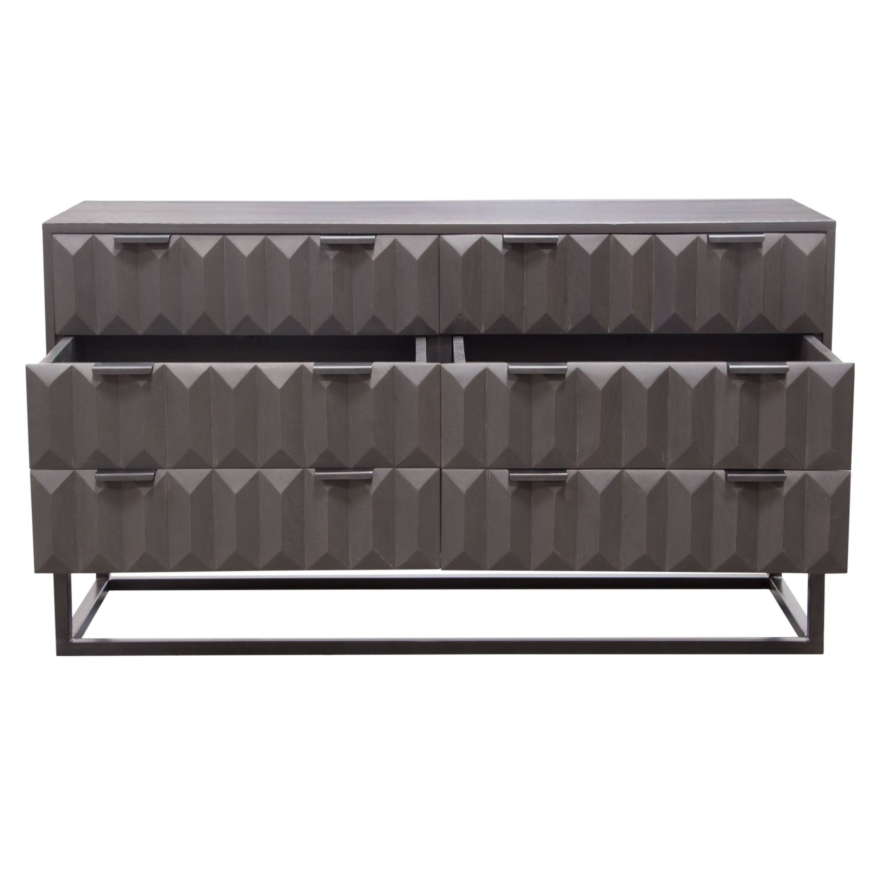 Spectrum Smoke Grey 6-Drawer Dresser - Ornate Home
