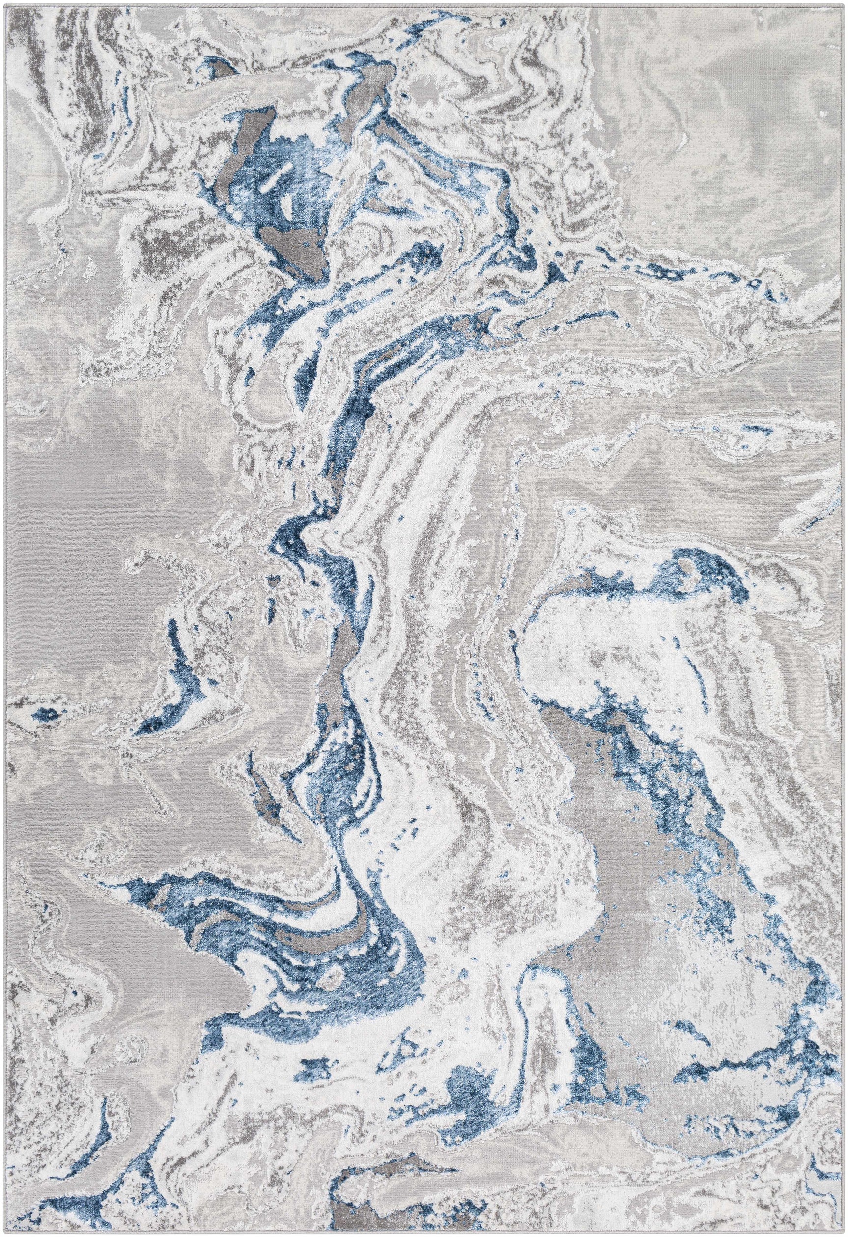 Speldhurst Blue Marble Rug - Ornate Home