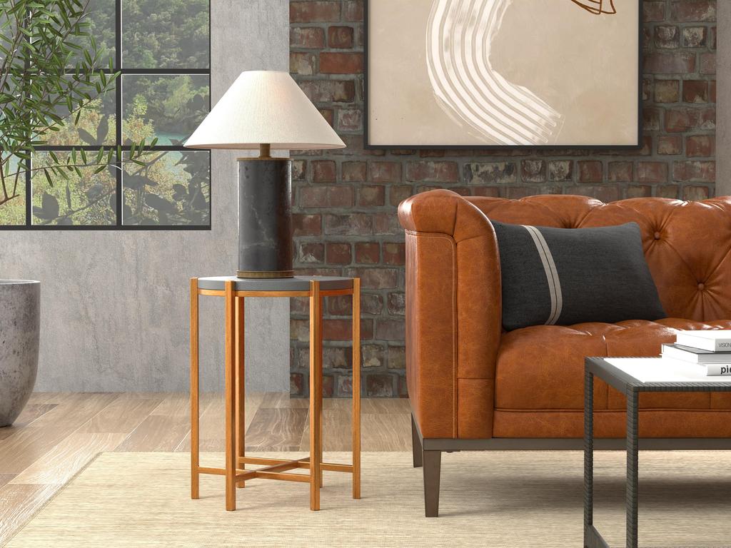 Spence Grey Side Table - Ornate Home