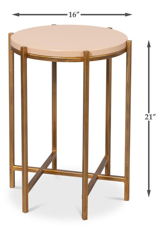 Spence Tan Side Table - Ornate Home