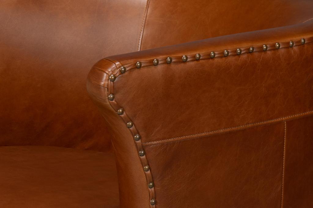 Spencer Brown Distilled Leather Swivel Chair - Ornate Home