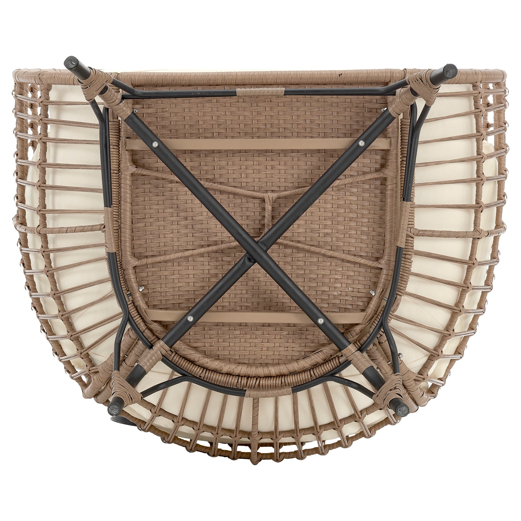 Spezia Patio Freestanding Egg Chair with Cream Cushions - Ornate Home