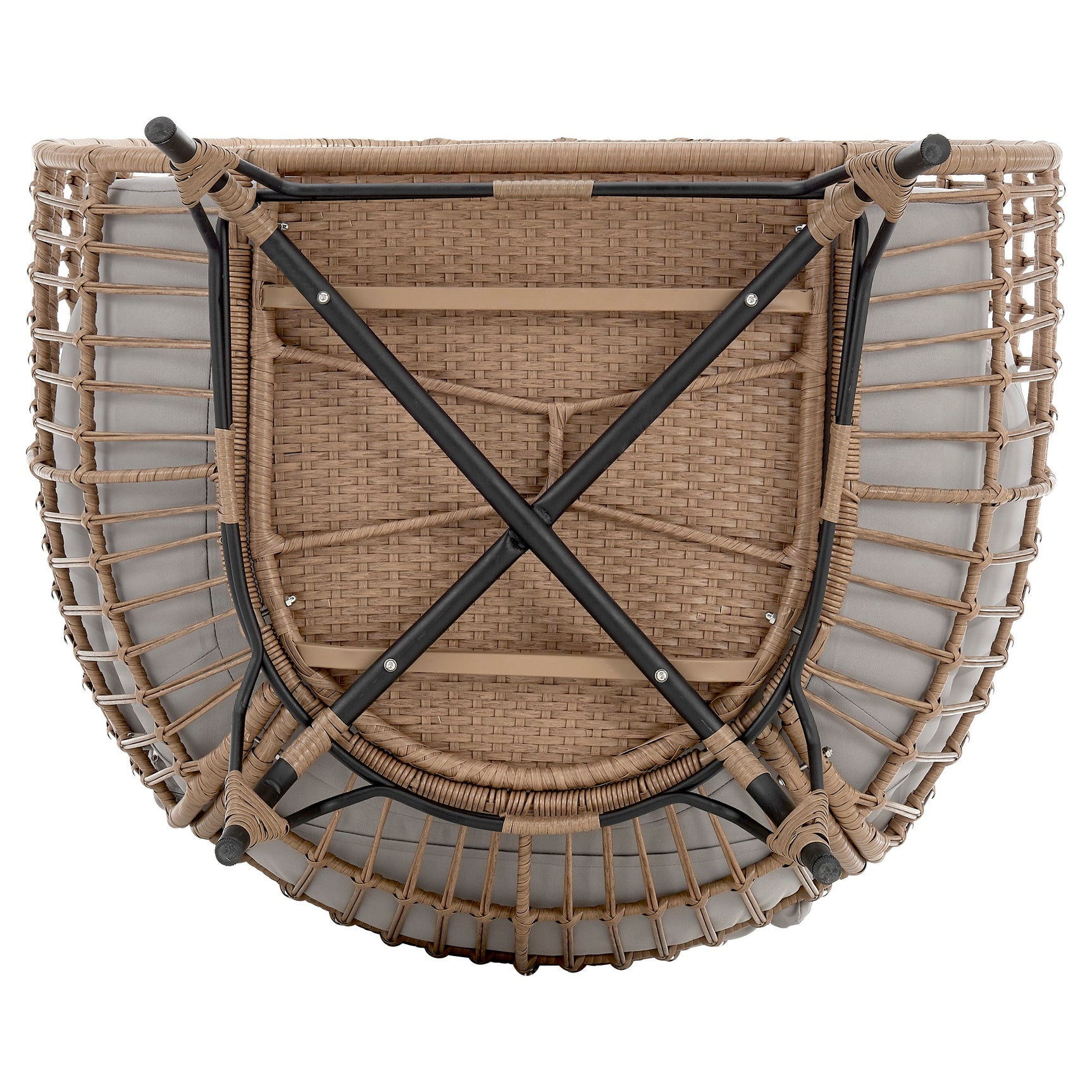 Spezia Patio Freestanding Egg Chair with Grey Cushions - Ornate Home