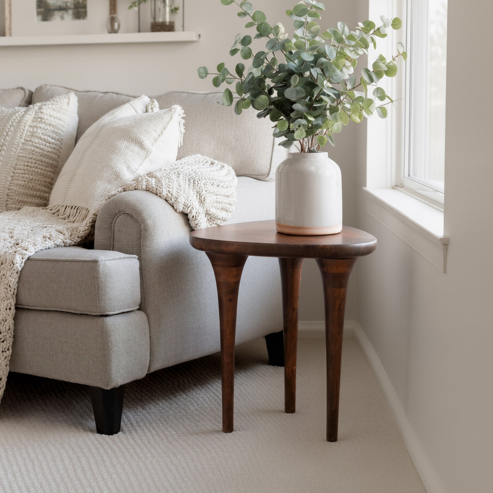Spiker Walnut Side Table - Ornate Home