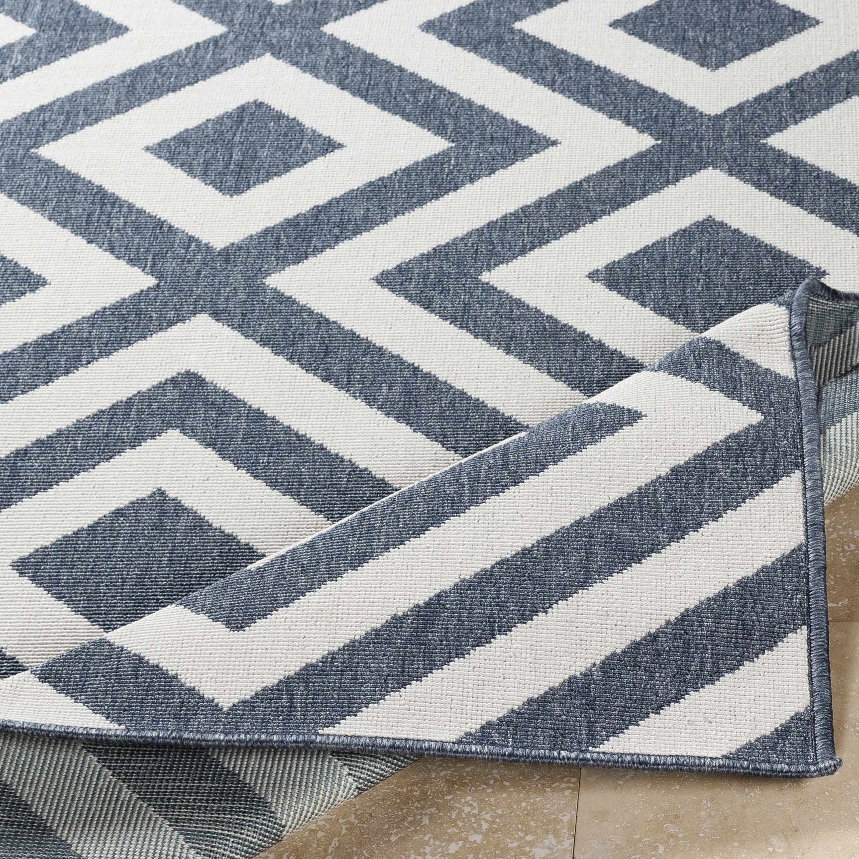 Spilsby Navy Blue Outdoor Rug - Clearance - Ornate Home
