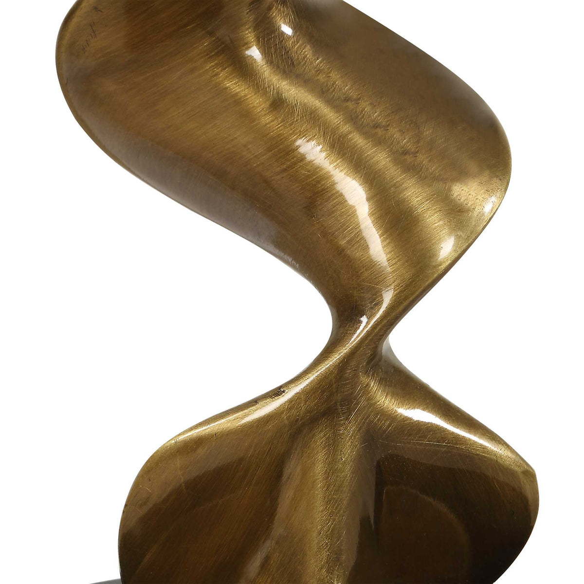Spiraling Brass Cordless Buffet Lamp - Ornate Home