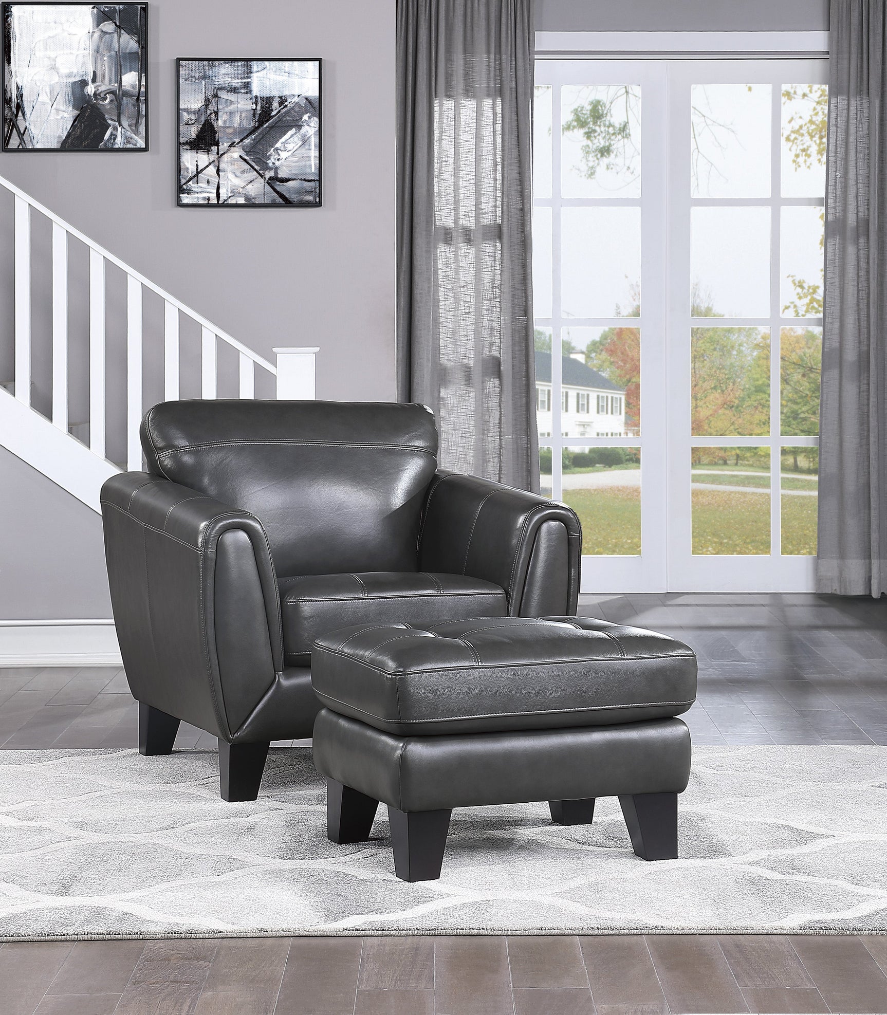 Spivey Dark Gray Chair - Ornate Home