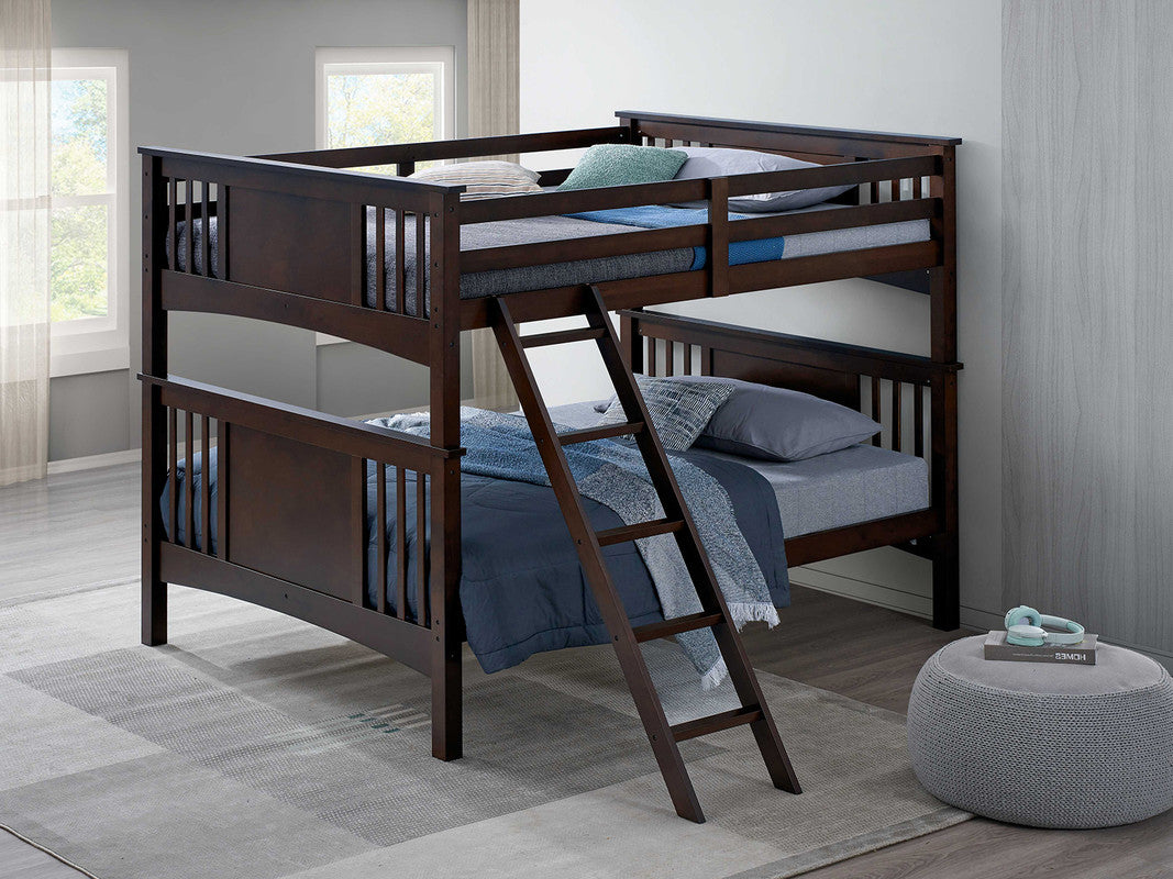 Spring Creek Dark Walnut Full/Full Bunk Bed - Ornate Home