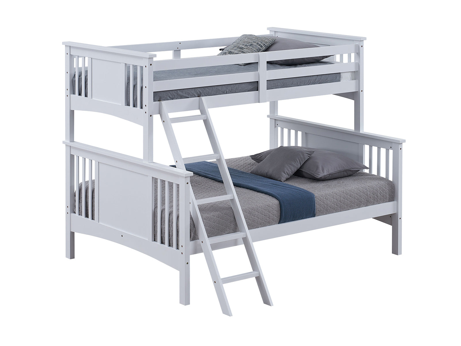 Spring Creek White Twin/Full Bunk Bed - Ornate Home