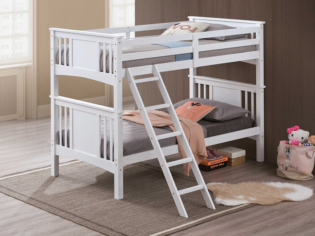 Spring Creek White Twin/Twin Bunk Bed - Ornate Home