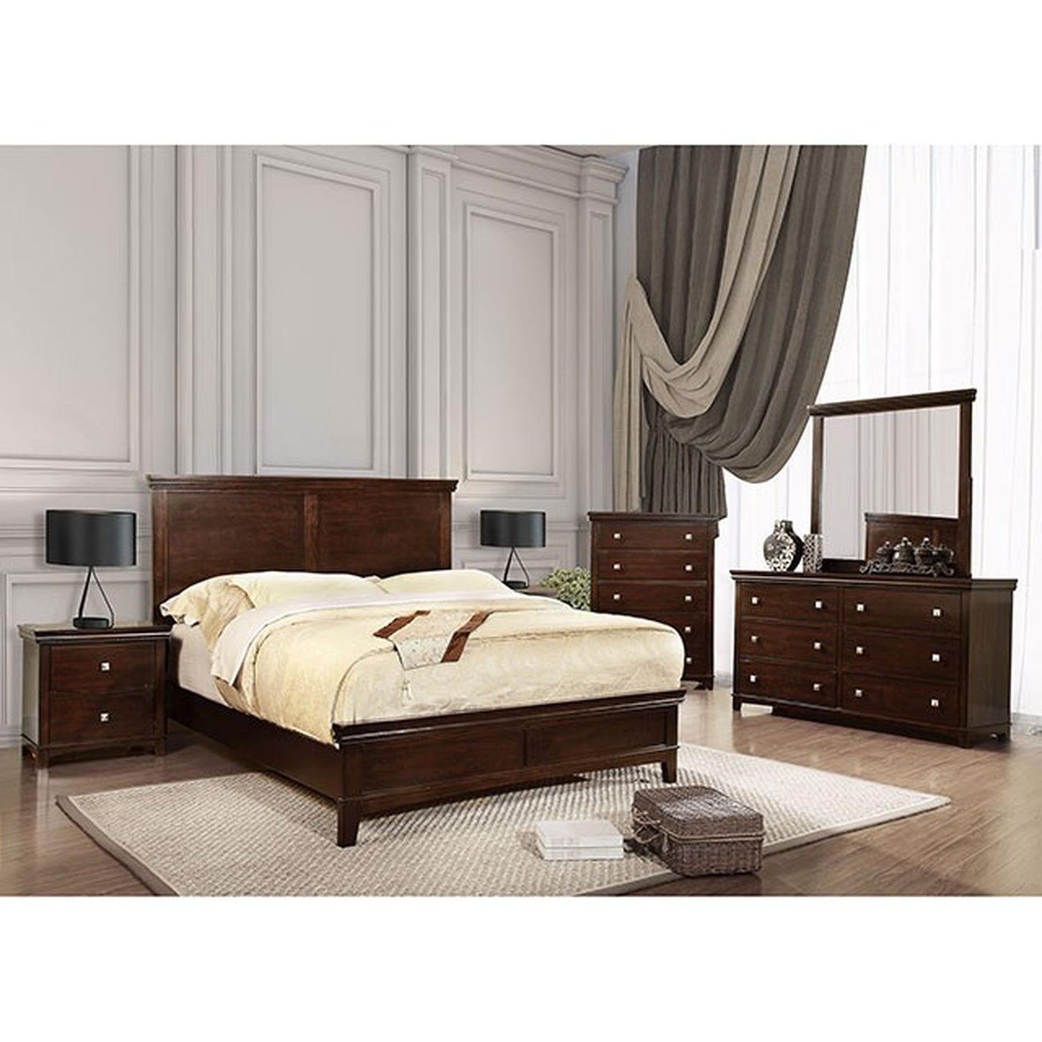 Spruce Brown Cherry Full Bed - Ornate Home