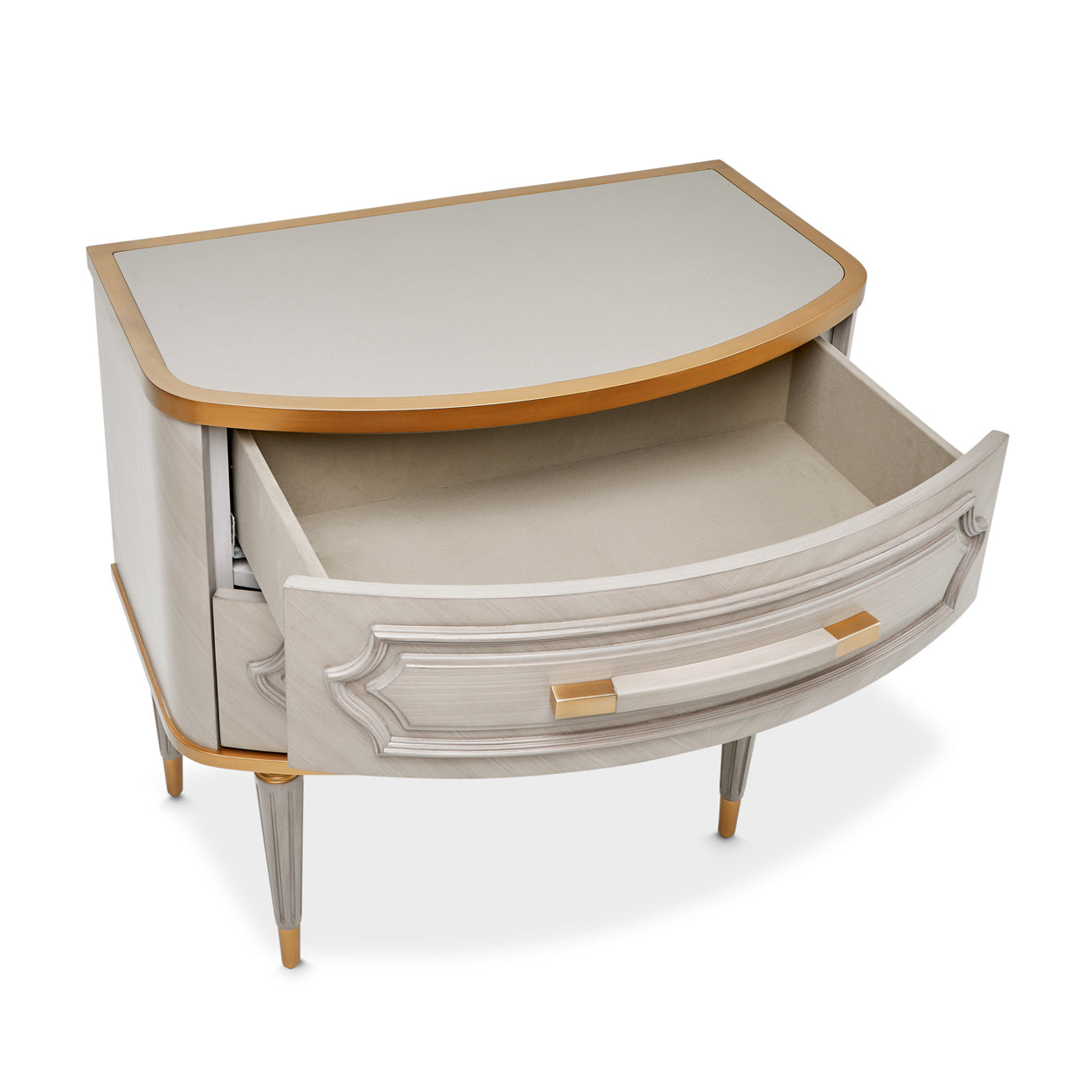 St. Charles Dove Gray 2-Drawer Nightstand - Ornate Home