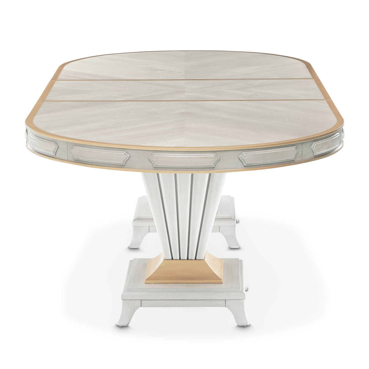 St. Charles Dove Gray Double Pedestal Dining Table - Ornate Home