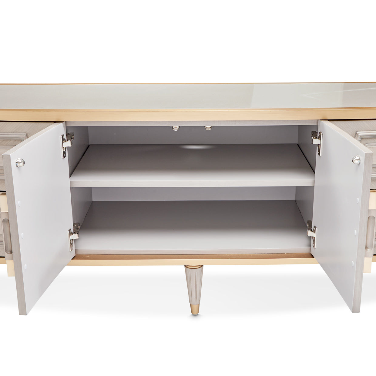 St. Charles Dove Gray Media Cabinet - Ornate Home