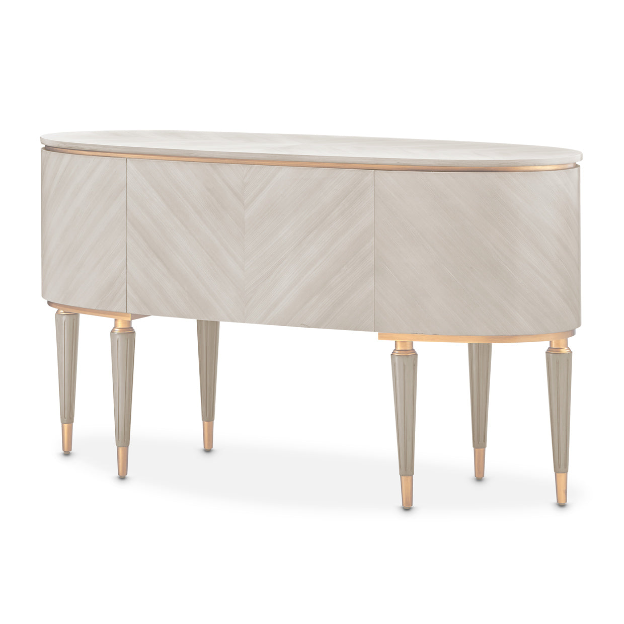 St. Charles Dove Gray Vanity Desk & Mirror - Ornate Home