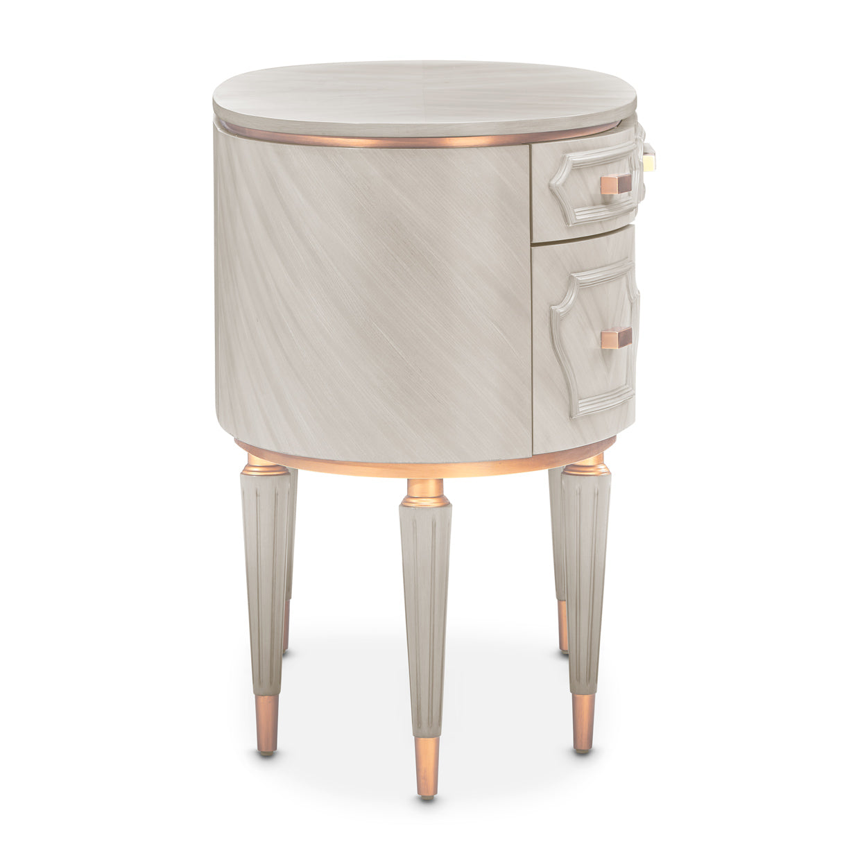 St. Charles Dove Gray Vanity Desk with Mirror & Chair - Ornate Home